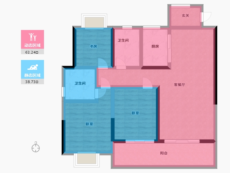 江西省-抚州市-城投梦湖天玺-89.71-户型库-动静分区