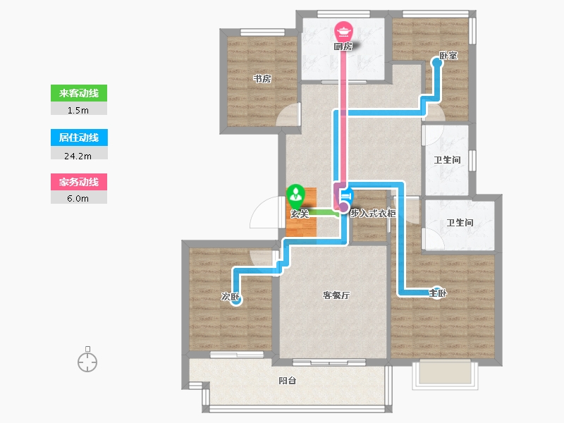 浙江省-衢州市-德信君宸-106.00-户型库-动静线