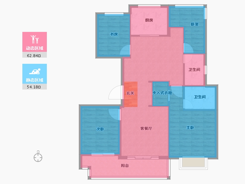 浙江省-衢州市-德信君宸-106.00-户型库-动静分区