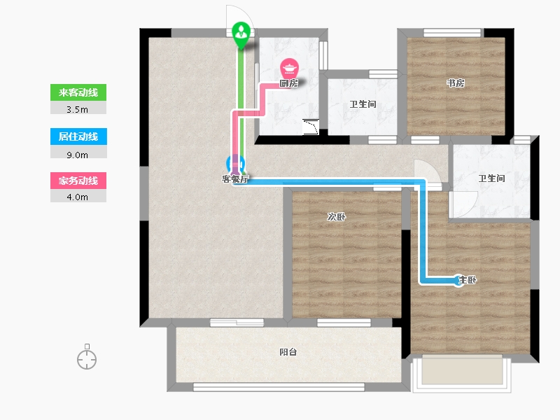 江西省-赣州市-茂源·翡翠公馆-87.66-户型库-动静线