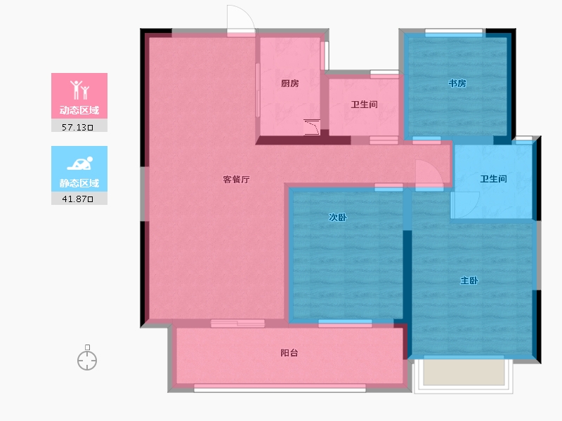 江西省-赣州市-茂源·翡翠公馆-87.66-户型库-动静分区