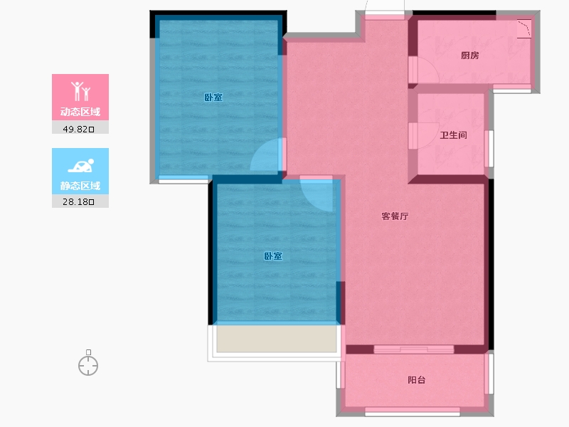 安徽省-合肥市-禹洲翡翠湖郡-68.94-户型库-动静分区