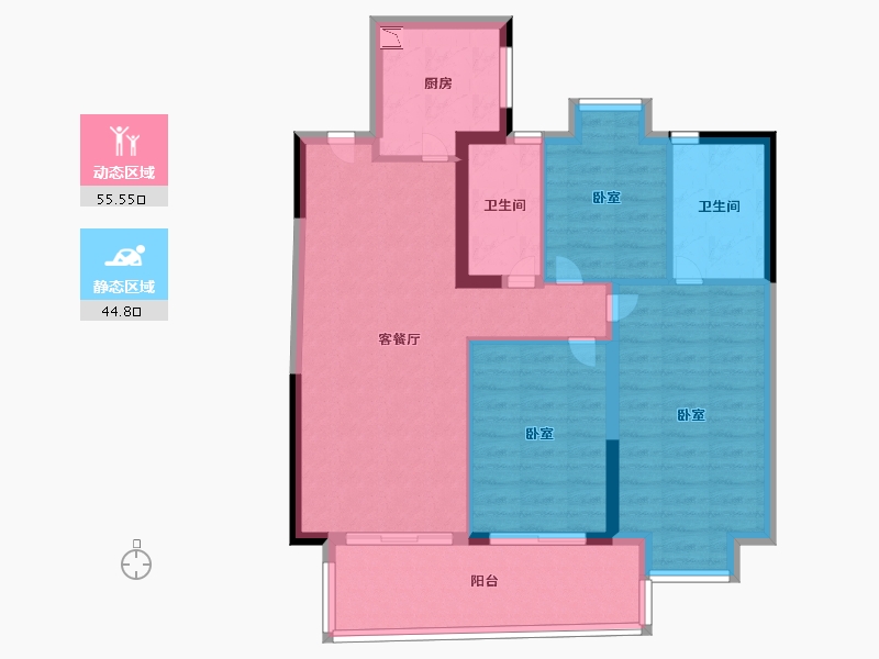 福建省-莆田市-玖玺正荣府-89.99-户型库-动静分区