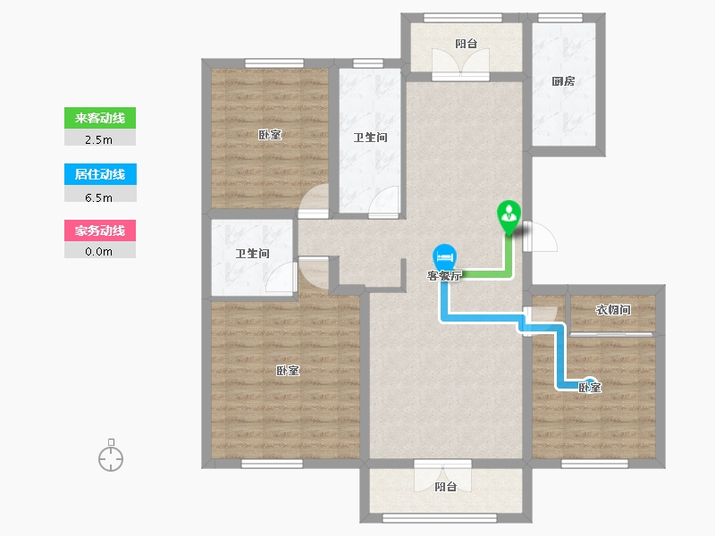 山东省-青岛市-新兴中心城-104.78-户型库-动静线