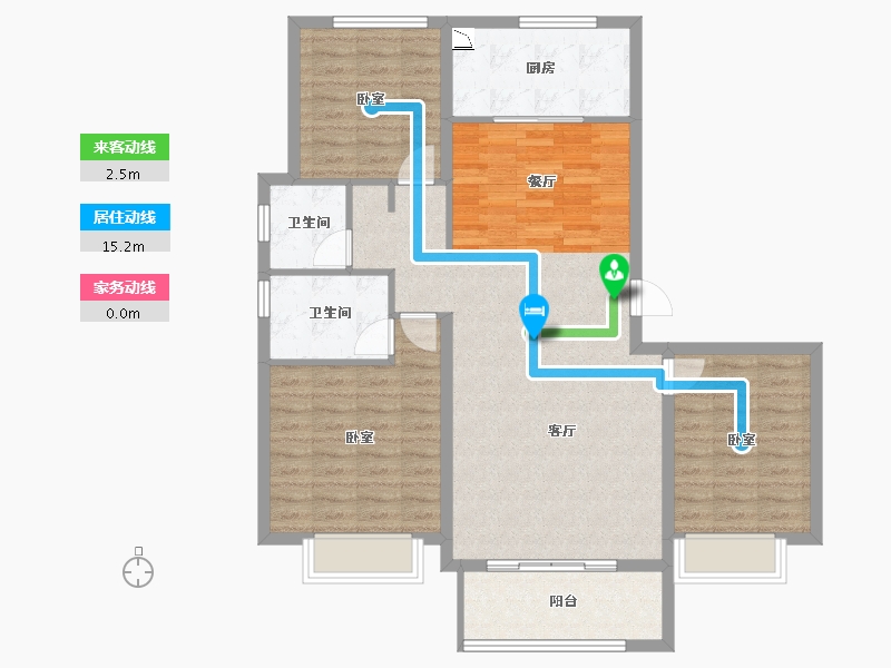 山东省-威海市-世茂峰山御璟-103.47-户型库-动静线