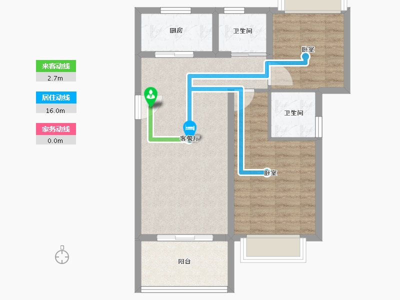 河南省-郑州市-雅居乐海南清水湾-64.33-户型库-动静线