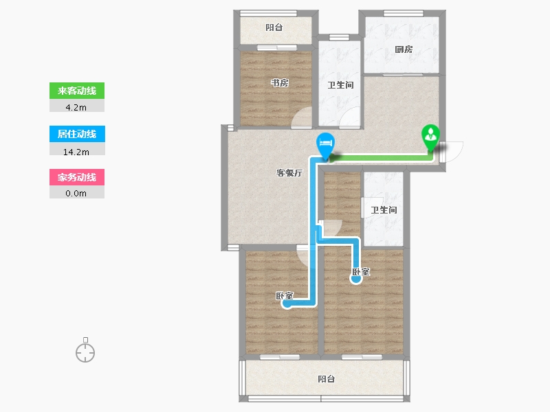 浙江省-绍兴市-远亚金色凤凰园-101.80-户型库-动静线