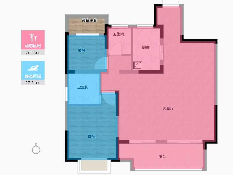 安徽省-合肥市-碧桂园新城十里春风-90.00-户型库-动静分区