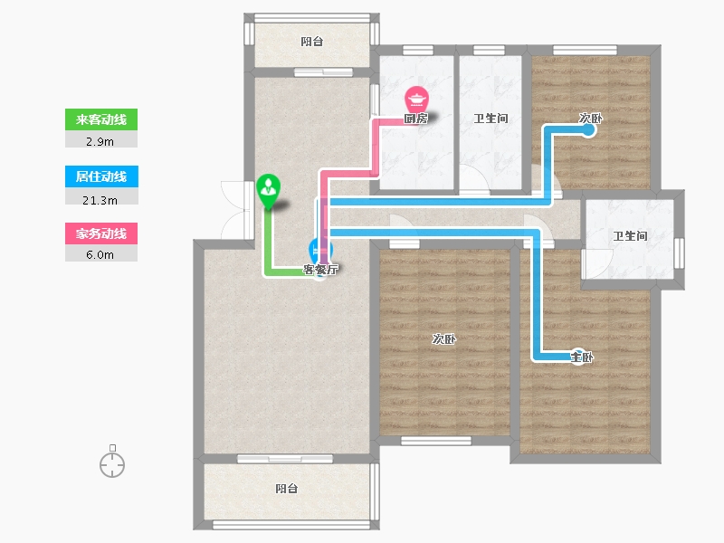 江西省-赣州市-凯华白鹭湾-112.66-户型库-动静线