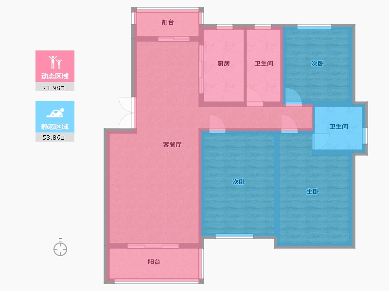 江西省-赣州市-凯华白鹭湾-112.66-户型库-动静分区