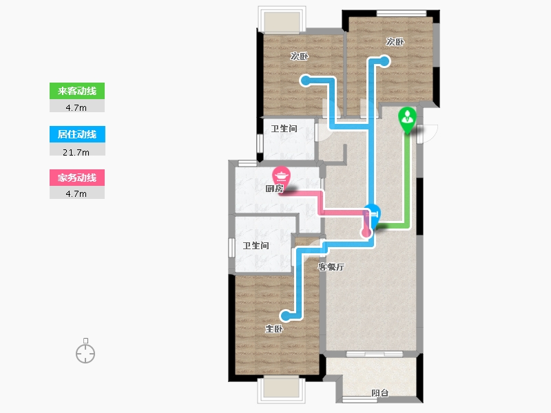 江西省-南昌市-世茂泰禾江南院子-87.00-户型库-动静线