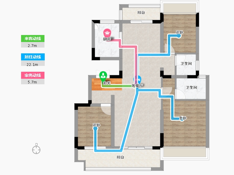 安徽省-阜阳市-辰景·凤凰熙岸-91.73-户型库-动静线