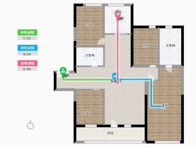 山东省-青岛市-建邦垅锦墅-134.00-户型库-动静线