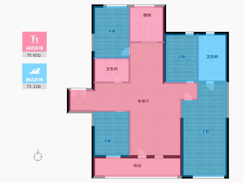 山东省-青岛市-建邦垅锦墅-134.00-户型库-动静分区