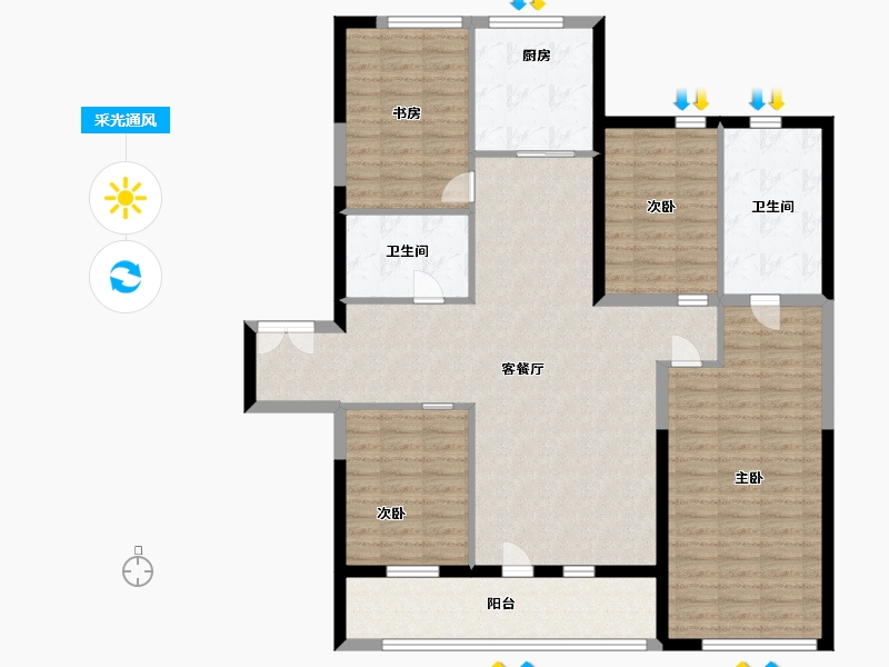 山东省-青岛市-建邦垅锦墅-134.00-户型库-采光通风