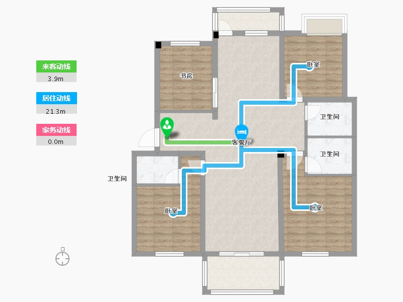 浙江省-绍兴市-九城御两湖-114.00-户型库-动静线