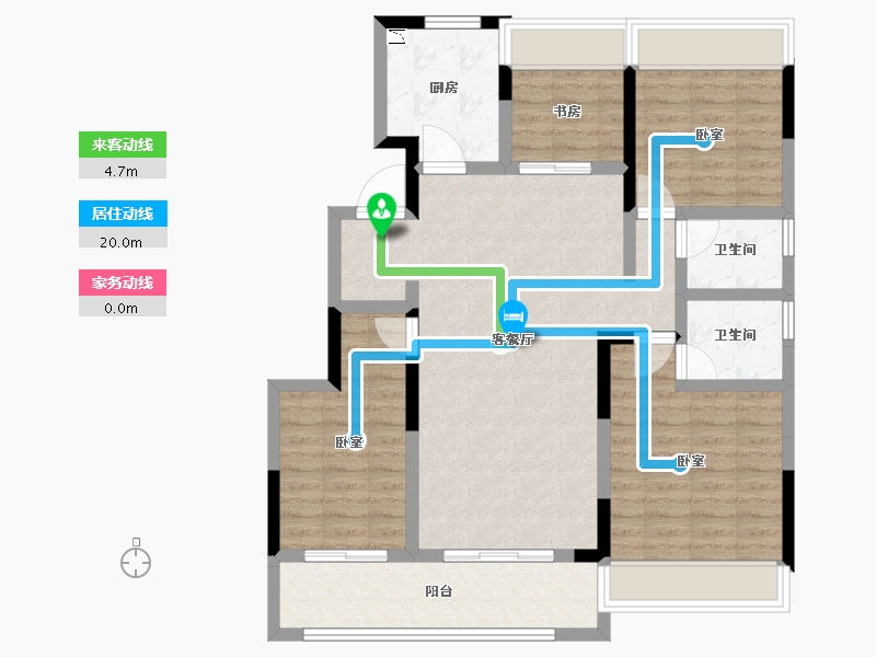 安徽省-芜湖市-融创公元2020-98.83-户型库-动静线