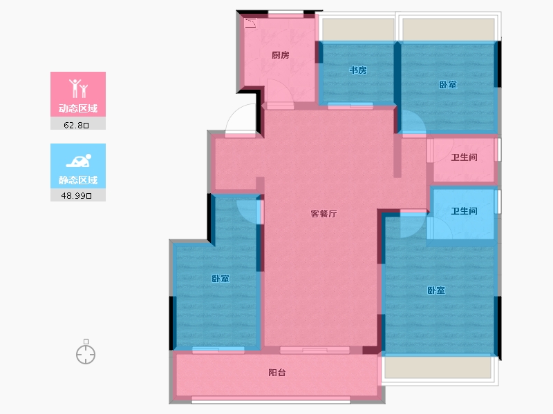 安徽省-芜湖市-融创公元2020-98.83-户型库-动静分区