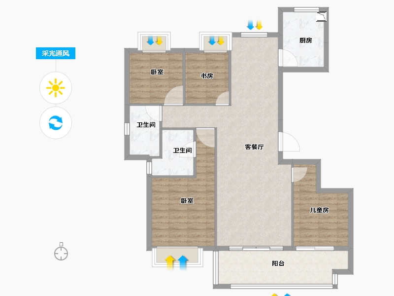 福建省-莆田市-联发君领兰溪-102.00-户型库-采光通风