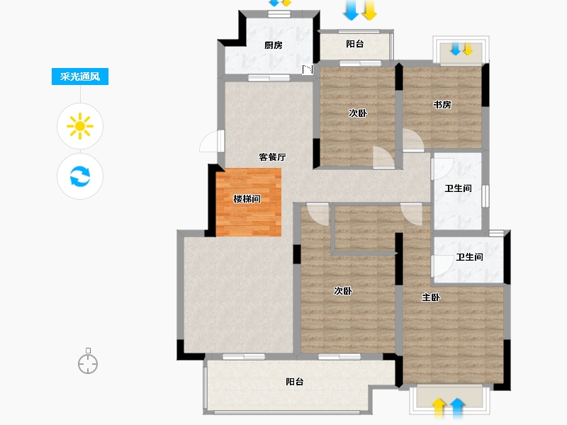 江西省-南昌市-华邦观湖别院-120.11-户型库-采光通风