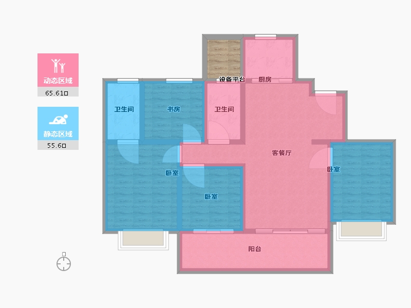 浙江省-温州市-世茂璀璨世家-112.00-户型库-动静分区