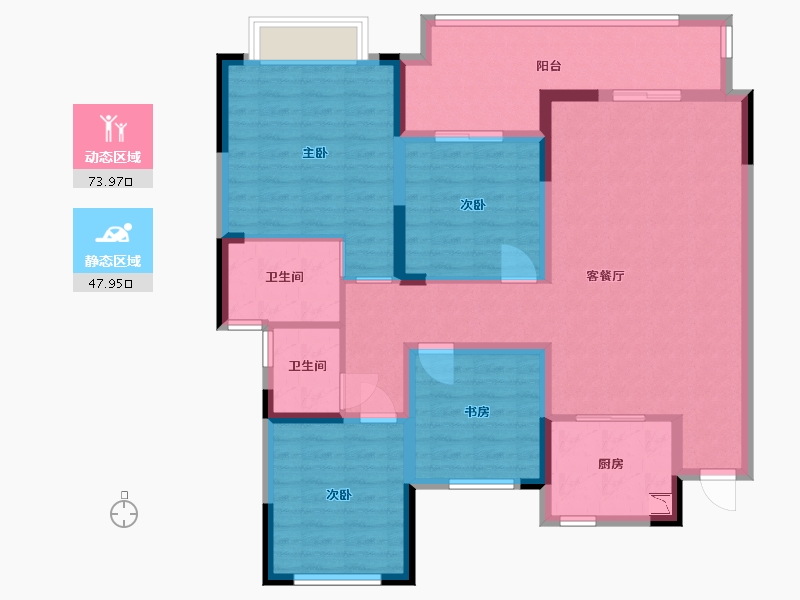 江西省-赣州市-宁都中梁壹号院-108.80-户型库-动静分区