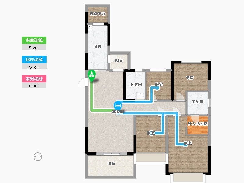 浙江省-湖州市-湖州恒大珺睿府-111.00-户型库-动静线