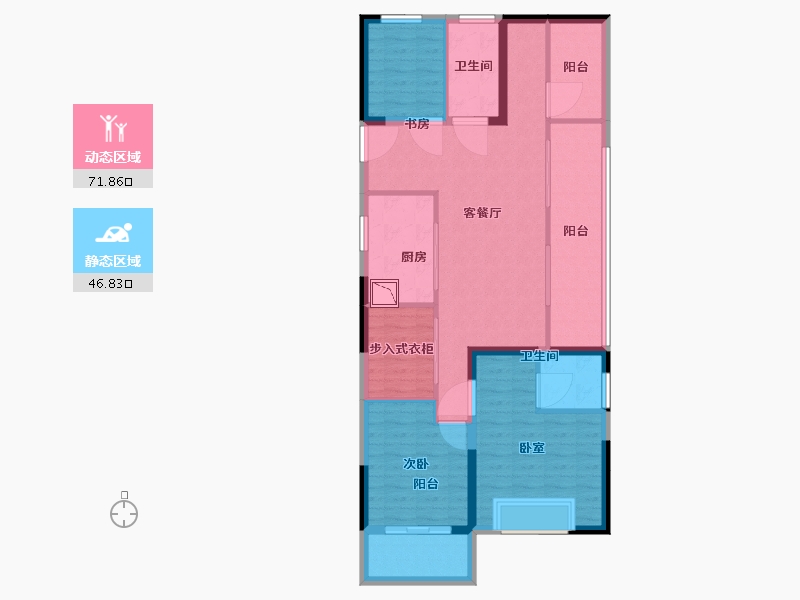 安徽省-合肥市-栢悦湾-106.00-户型库-动静分区