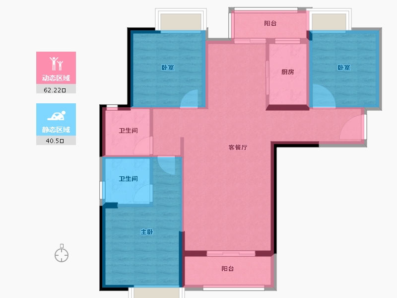 福建省-泉州市-鑫亿山水壹号-92.00-户型库-动静分区