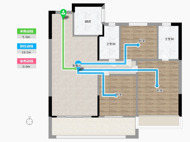 浙江省-温州市-祥生公园道-83.99-户型库-动静线