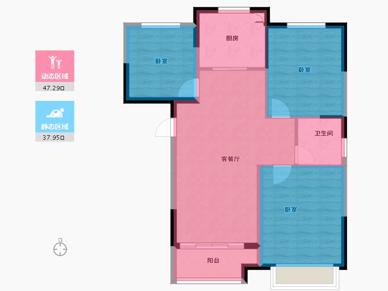 安徽省-合肥市-航空新城-77.05-户型库-动静分区