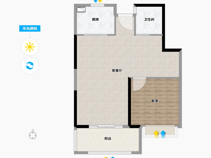 福建省-泉州市-联成海韵山居-95.00-户型库-采光通风