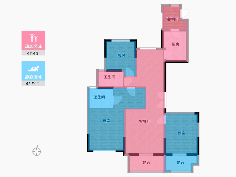 浙江省-湖州市-房总达昌府-115.00-户型库-动静分区