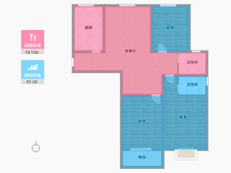 江苏省-镇江市-嘉荟新城-109.00-户型库-动静分区