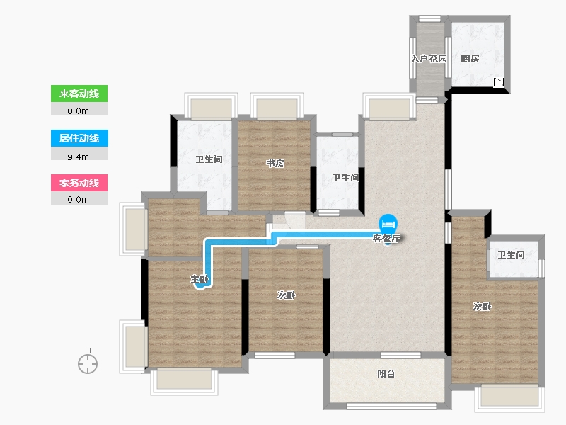 江西省-南昌市-海玥珑府-134.00-户型库-动静线