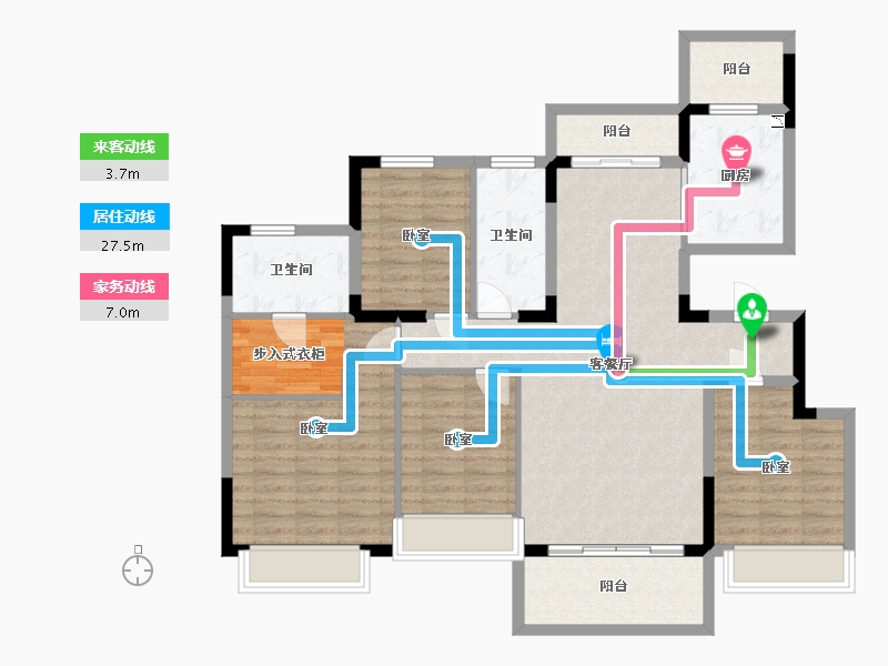 浙江省-湖州市-湖州恒大珺睿府-114.00-户型库-动静线