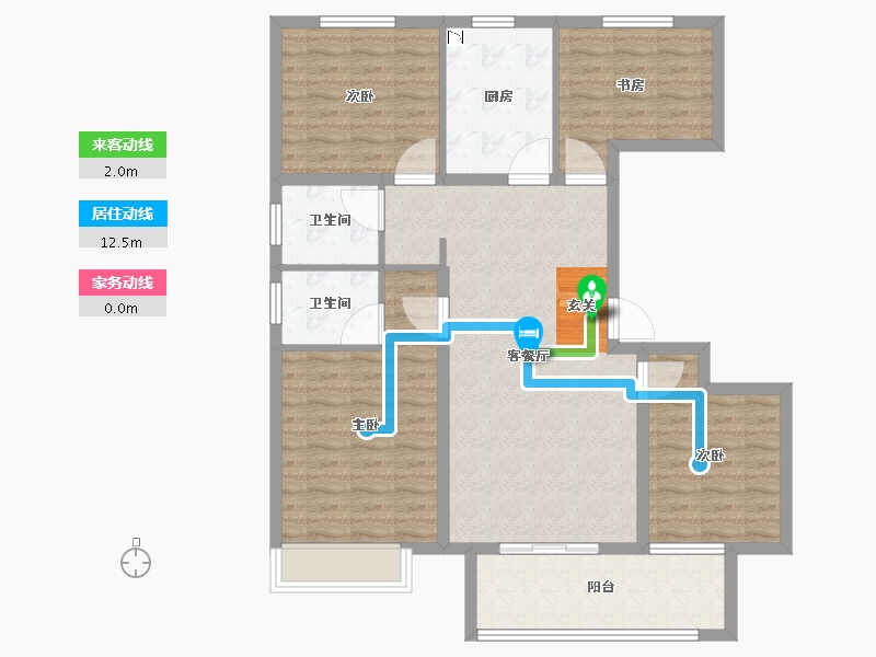 安徽省-阜阳市-天英玺悦府-104.00-户型库-动静线