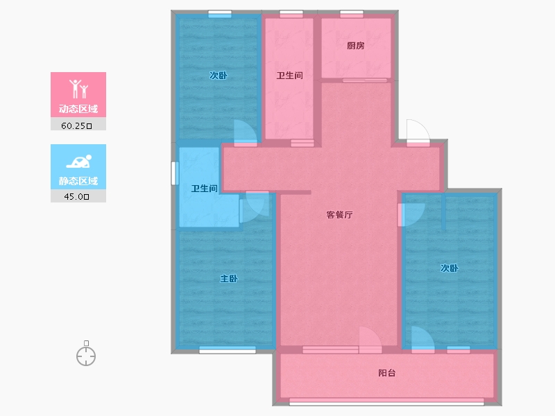 山东省-青岛市-胶州湾尚合苑-93.00-户型库-动静分区