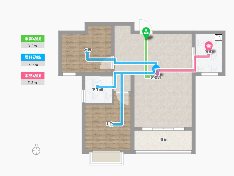 山西省-长治市-龙港新城-76.23-户型库-动静线