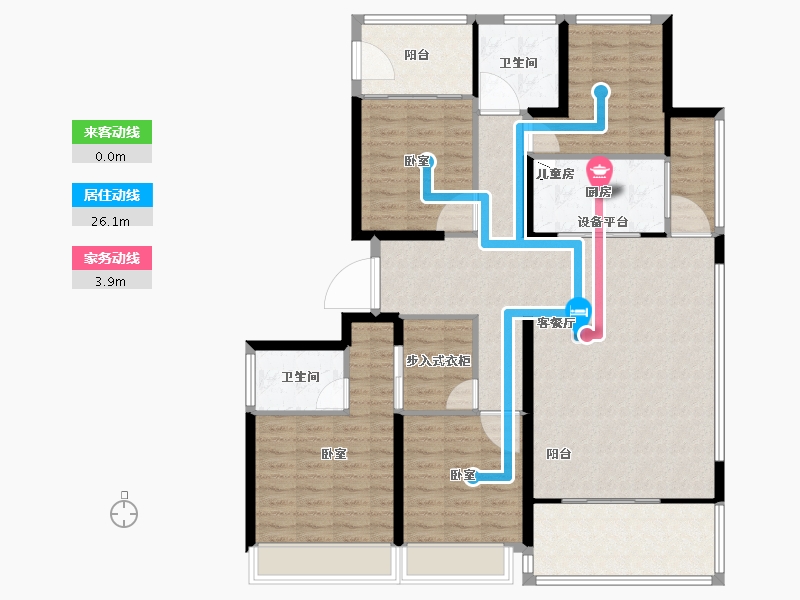 浙江省-舟山市-宋都柏悦府-132.00-户型库-动静线