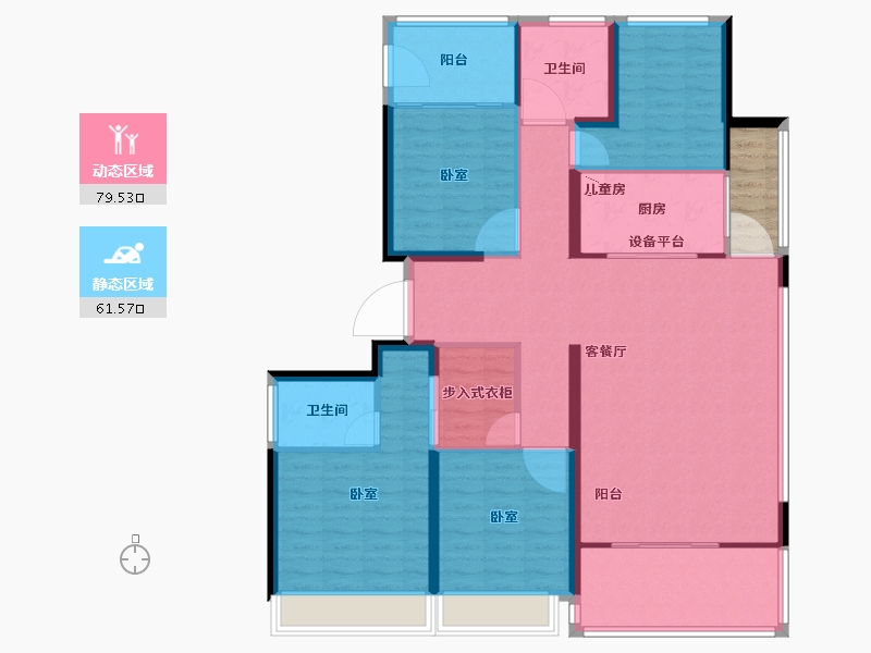 浙江省-舟山市-宋都柏悦府-132.00-户型库-动静分区