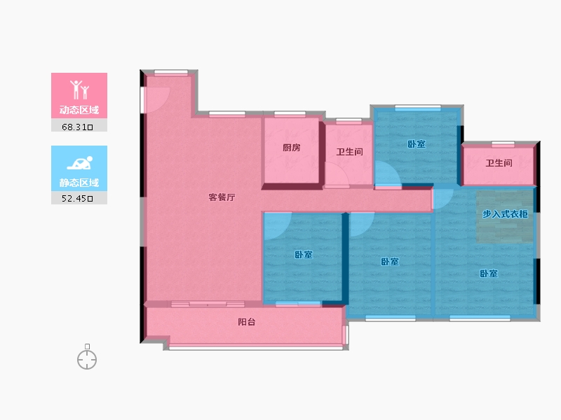 福建省-莆田市-保利香槟公馆-108.99-户型库-动静分区