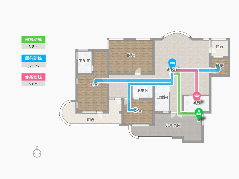 山东省-烟台市-振华海滨假日-173.00-户型库-动静线