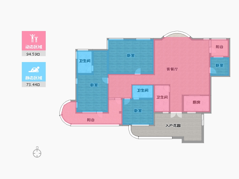 山东省-烟台市-振华海滨假日-173.00-户型库-动静分区