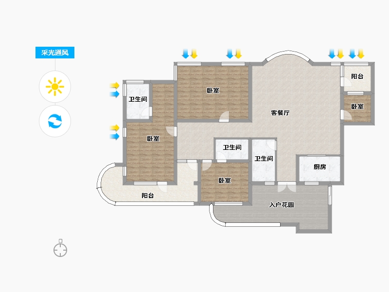 山东省-烟台市-振华海滨假日-173.00-户型库-采光通风