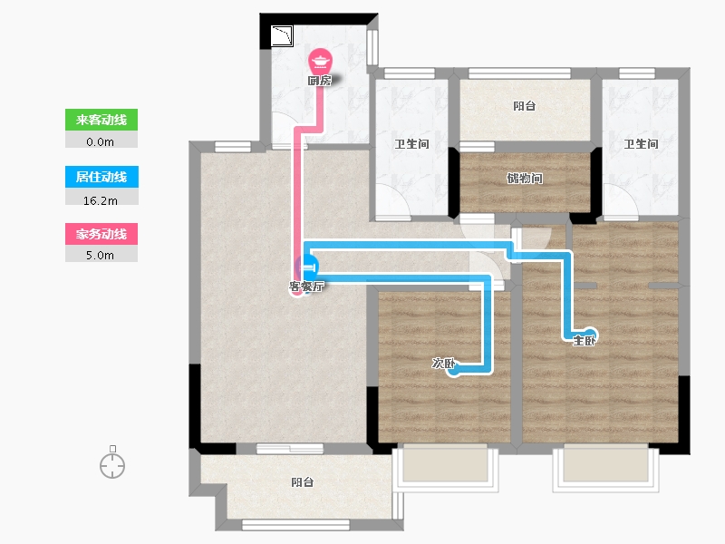 江西省-赣州市-中梁·壹号院-84.81-户型库-动静线