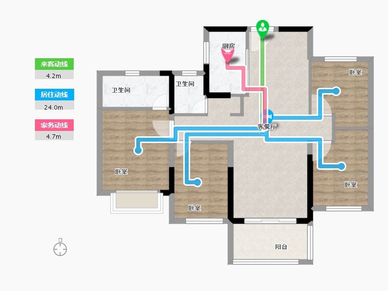 福建省-泉州市-晋江阳光城-90.00-户型库-动静线