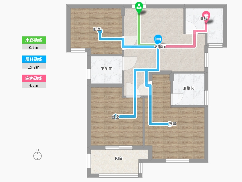 浙江省-湖州市-德清瑞鑫禹悦府-77.00-户型库-动静线