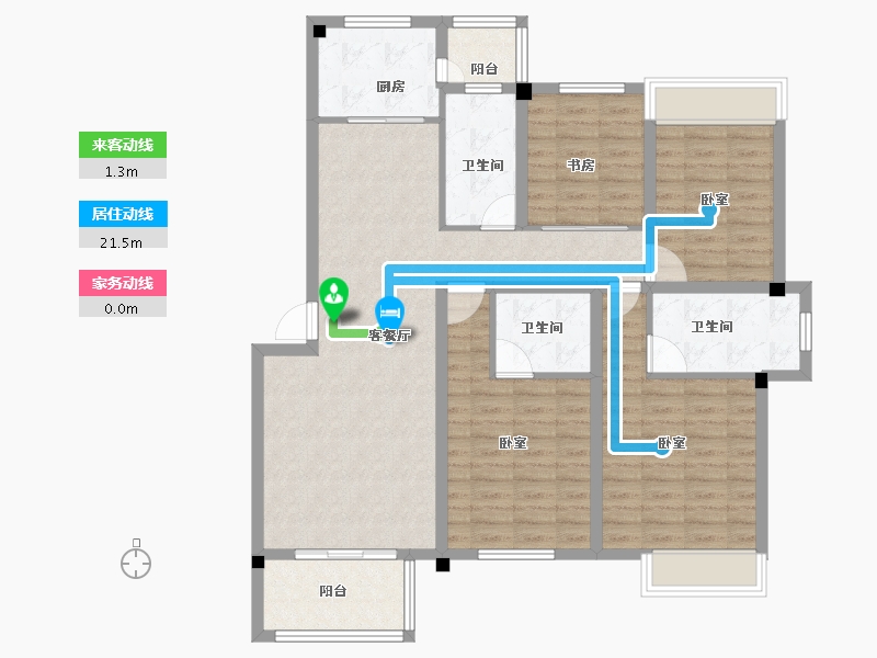 浙江省-绍兴市-九城御两湖-114.00-户型库-动静线