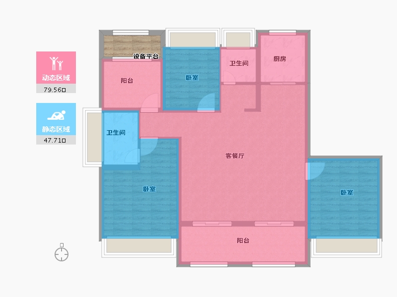 安徽省-合肥市-文一豪门金地-118.00-户型库-动静分区